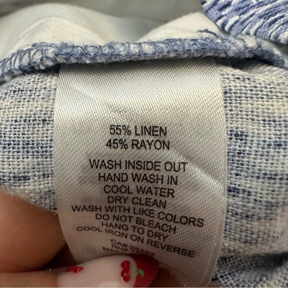 C&C California Blue Ikat Linen Shorts - Picture 7 of 7